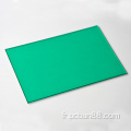 feuille de polycarbonate de couleur claire / vert / bleu / bronze / opale